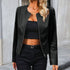 DAMEN BIKERJACKE MIT RUNDHALSAUSSCHNITT | MODISCH